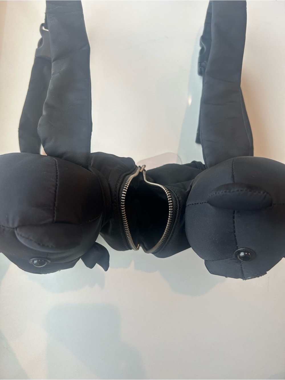Black FW22 Nylon Double Bear Backpack - Picture 3 of 4